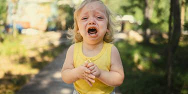 Toddler having a tantrum