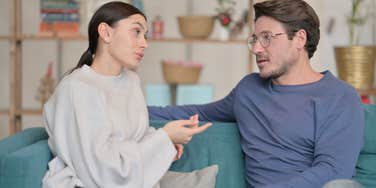 Couple having a healthy disagreement