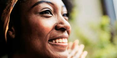 Happy woman, smiling. 