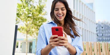 Woman recieving payment from her date who cancelled