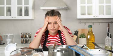 Mom refusing to cook dinner after her kids and husband leave the kitchen a mess