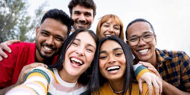 group of Gen Z friends smiling