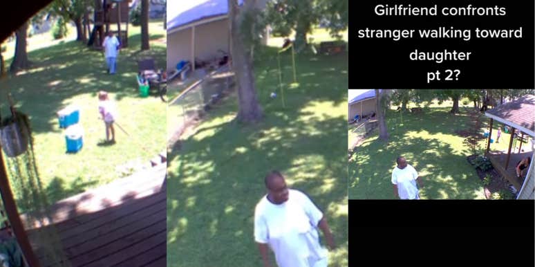 Mom Confronts Man Allegedly Sneaking Into Her Yard To Approach Her