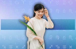 woman holding flowers for having best horoscope september 1