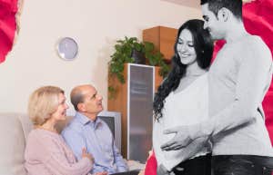 Woman Introducing boyfriend to her parents