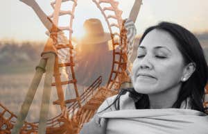 woman healing through a roller coaster of emotions